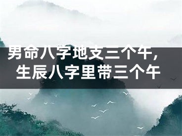 男命八字地支三个午,生辰八字里带三个午
