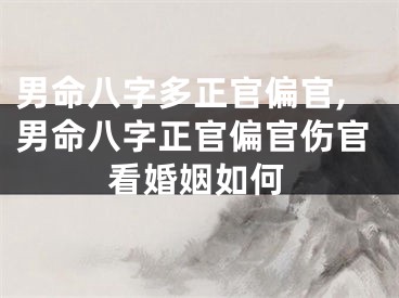 男命八字多正官偏官,男命八字正官偏官伤官看婚姻如何
