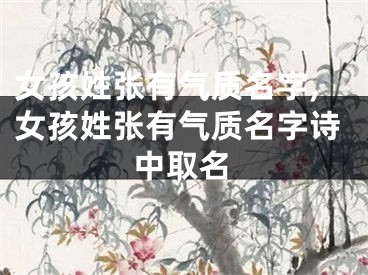 女孩姓张有气质名字,女孩姓张有气质名字诗中取名