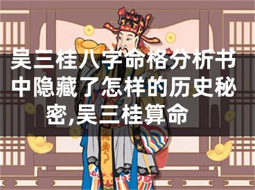 吴三桂八字命格分析书中隐藏了怎样的历史秘密,吴三桂算命