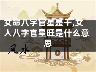 女命八字官星是干,女人八字官星旺是什么意思