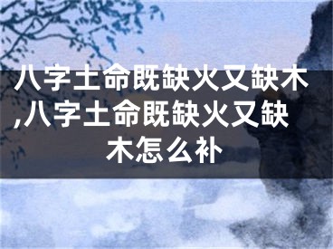 八字土命既缺火又缺木,八字土命既缺火又缺木怎么补