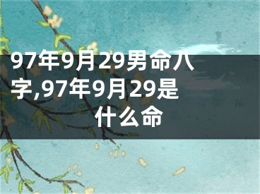 97年9月29男命八字,97年9月29是什么命