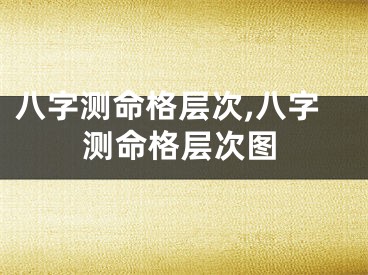 八字测命格层次,八字测命格层次图
