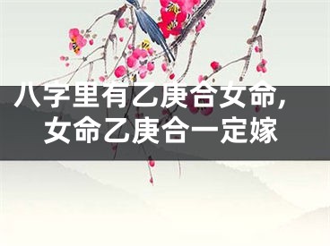 八字里有乙庚合女命,女命乙庚合一定嫁