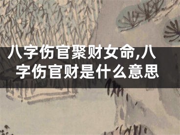 八字伤官聚财女命,八字伤官财是什么意思