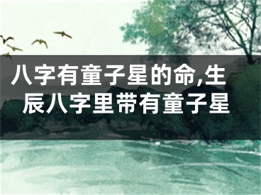 八字有童子星的命,生辰八字里带有童子星
