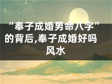 “奉子成婚男命八字”的背后,奉子成婚好吗风水