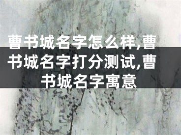 曹书城名字怎么样,曹书城名字打分测试,曹书城名字寓意
