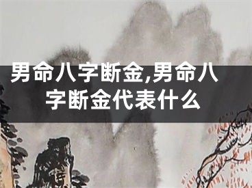 男命八字断金,男命八字断金代表什么