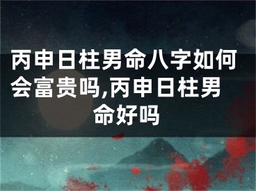 丙申日柱男命八字如何会富贵吗,丙申日柱男命好吗