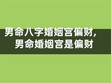 男命八字婚姻宫偏财,男命婚姻宫是偏财