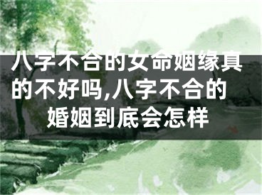 八字不合的女命姻缘真的不好吗,八字不合的婚姻到底会怎样