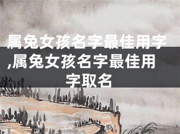 属兔女孩名字最佳用字,属兔女孩名字最佳用字取名