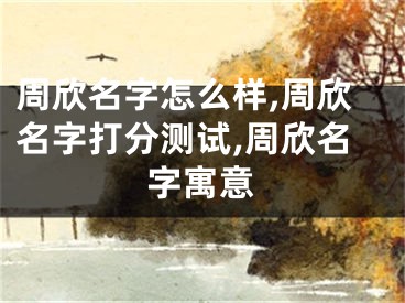 周欣名字怎么样,周欣名字打分测试,周欣名字寓意