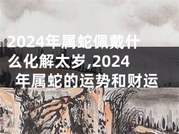 2024年属蛇佩戴什么化解太岁,2024年属蛇的运势和财运