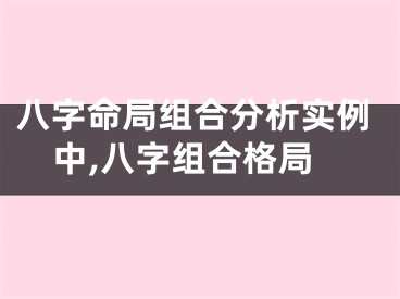 八字命局组合分析实例中,八字组合格局