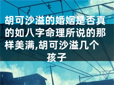 胡可沙溢的婚姻是否真的如八字命理所说的那样美满,胡可沙溢几个孩子