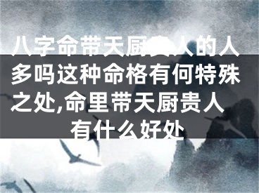 八字命带天厨贵人的人多吗这种命格有何特殊之处,命里带天厨贵人有什么好处