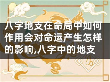 八字地支在命局中如何作用会对命运产生怎样的影响,八字中的地支