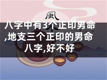 八字中有3个正印男命,地支三个正印的男命八字,好不好
