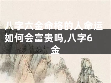 八字六金命格的人命运如何会富贵吗,八字6金