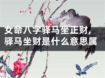 女命八字驿马坐正财,驿马坐财是什么意思属