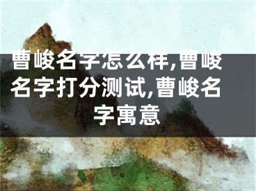 曹峻名字怎么样,曹峻名字打分测试,曹峻名字寓意