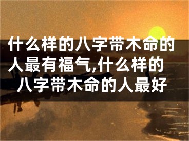 什么样的八字带木命的人最有福气,什么样的八字带木命的人最好