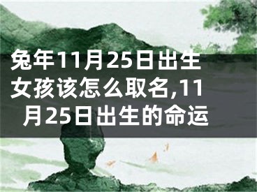 兔年11月25日出生女孩该怎么取名,11月25日出生的命运