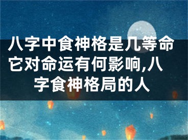 八字中食神格是几等命它对命运有何影响,八字食神格局的人