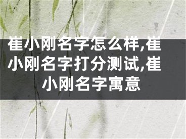 崔小刚名字怎么样,崔小刚名字打分测试,崔小刚名字寓意