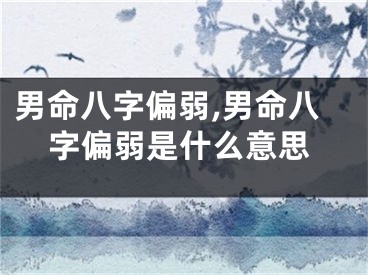 男命八字偏弱,男命八字偏弱是什么意思