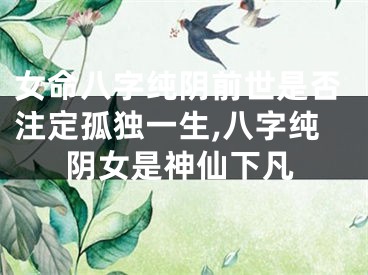 女命八字纯阴前世是否注定孤独一生,八字纯阴女是神仙下凡