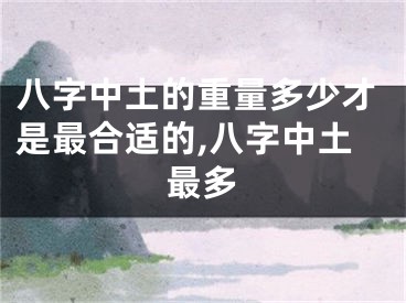 八字中土的重量多少才是最合适的,八字中土最多