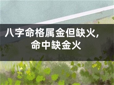 八字命格属金但缺火,命中缺金火