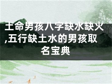 土命男孩八字缺水缺火,五行缺土水的男孩取名宝典