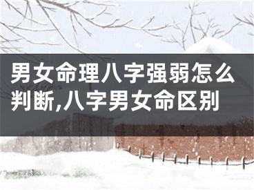 男女命理八字强弱怎么判断,八字男女命区别