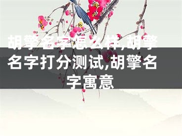 胡擎名字怎么样,胡擎名字打分测试,胡擎名字寓意