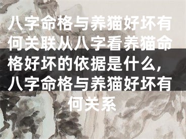 八字命格与养猫好坏有何关联从八字看养猫命格好坏的依据是什么,八字命格与养猫好坏有何关系