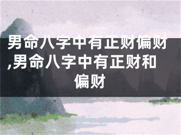 男命八字中有正财偏财,男命八字中有正财和偏财