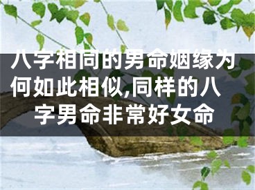 八字相同的男命姻缘为何如此相似,同样的八字男命非常好女命