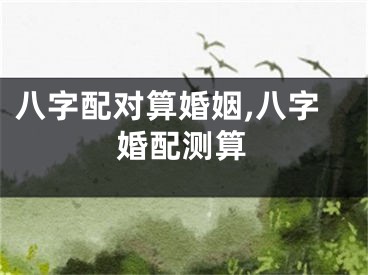 八字配对算婚姻,八字婚配测算