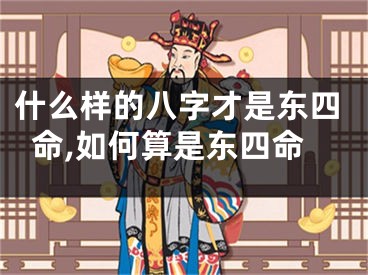 什么样的八字才是东四命,如何算是东四命
