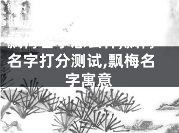 飘梅名字怎么样,飘梅名字打分测试,飘梅名字寓意