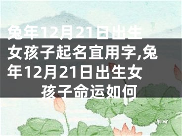 兔年12月21日出生女孩子起名宜用字,兔年12月21日出生女孩子命运如何
