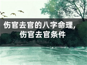 伤官去官的八字命理,伤官去官条件