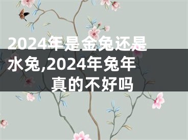 2024年是金兔还是水兔,2024年兔年真的不好吗