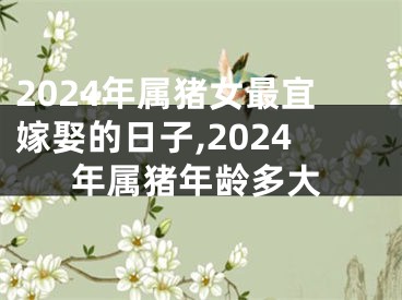 2024年属猪女最宜嫁娶的日子,2024年属猪年龄多大