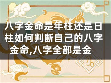 八字金命是年柱还是日柱如何判断自己的八字金命,八字全部是金